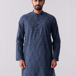 Regular Fit Floral Printed Cotton Panjabi