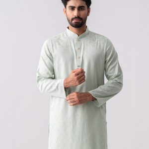 Regular Fit Jacquard Cotton Semi-Formal Panjabi