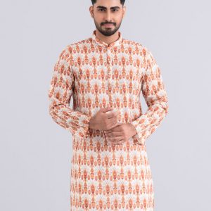 Regular Fit Printed Cotton Panjabi