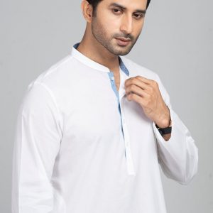 Regular Fit Solid Dyed Cotton Panjabi