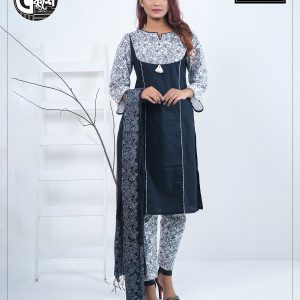Sadakalo Presents 21 February Special Design Cotton Kameez Set