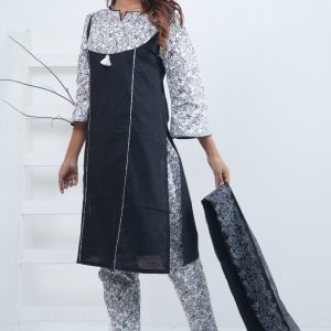 Sadakalo Presents 21 February Special Design Cotton Kameez Set