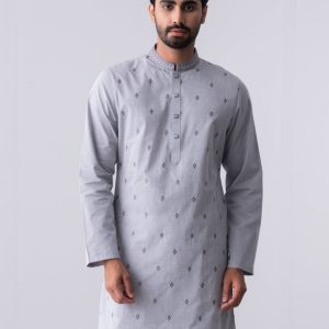 Slim Fit Embroidered Semi-Formal Panjabi