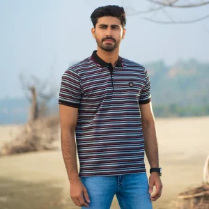 Stripe Polo T-Shirt