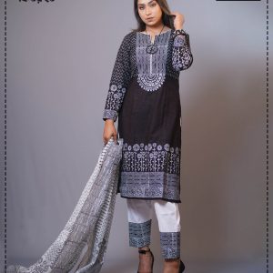 Top Quality Fashionable Media Block Designing Women's Kameez Set