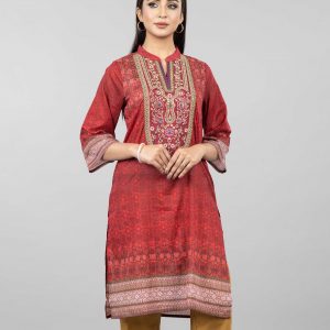 WOMENS WOVEN LONG KURTI