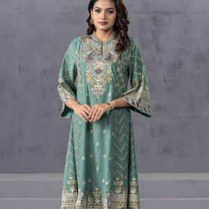 WOMENS WOVEN LONG KURTI