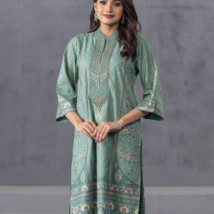WOMENS WOVEN LONG KURTI