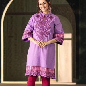 WOMENS WOVEN LONG KURTI