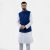 Premium Blue Floral Printed Waistcoat by LUBNAN – LubnanBD